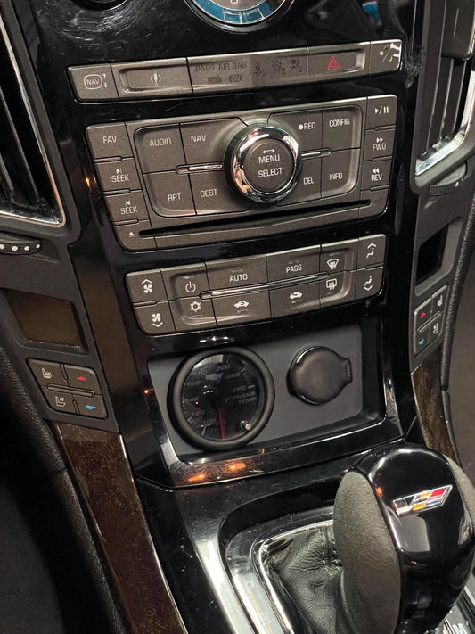 New Suede Option! 09-15 Cadillac CTS-V Single or Dual Cubby Gauge Pod
